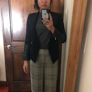 Faux leather detail! Zara blazer